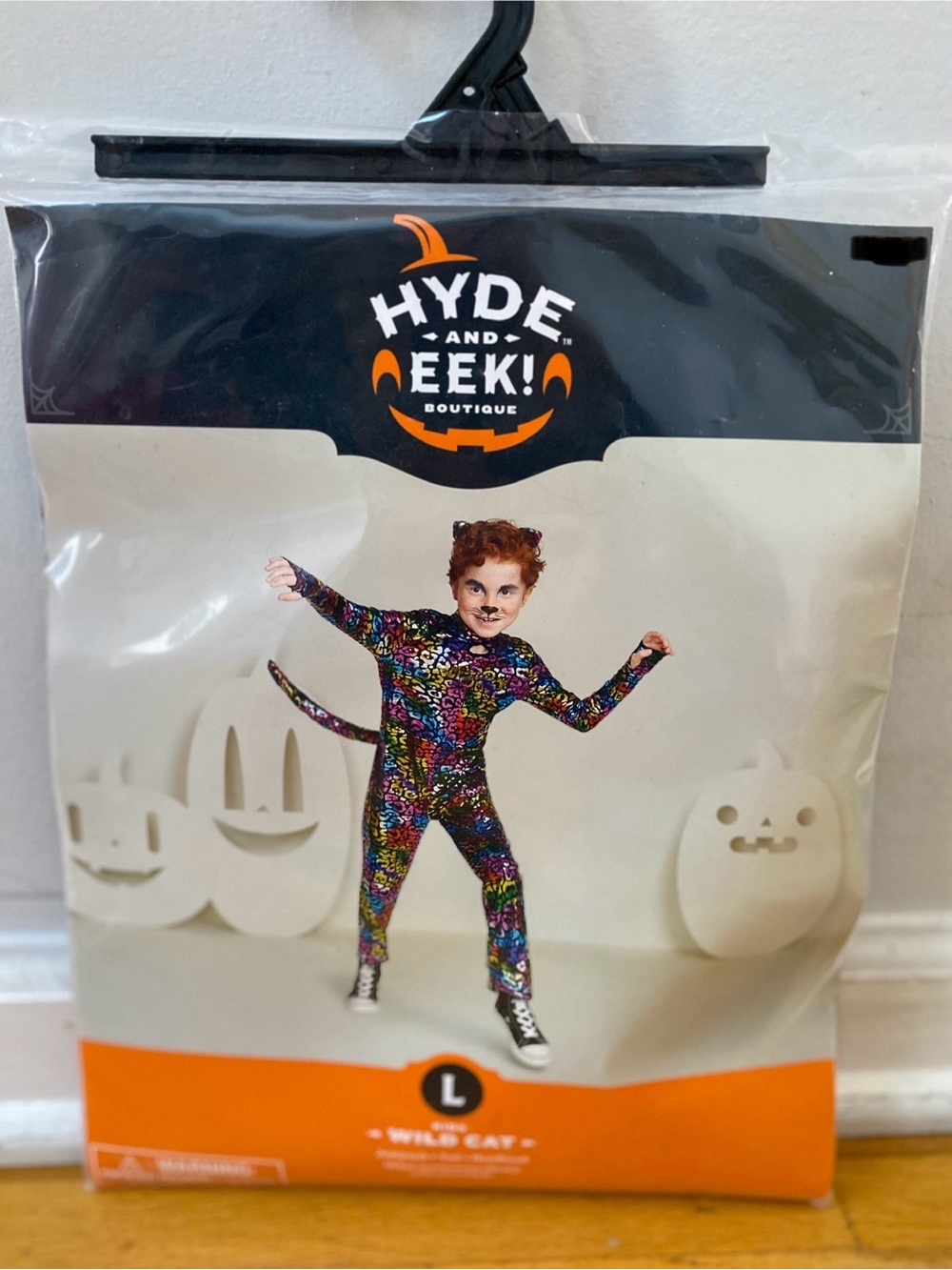 Kids' Multicolor Wild Cat Costume - Large